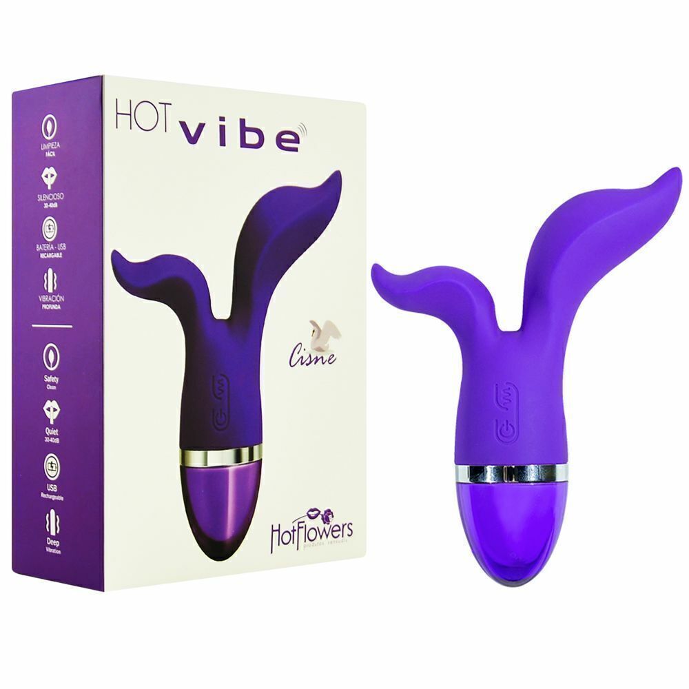 VIBRADOR HOT VIBE CISNE - ROXO